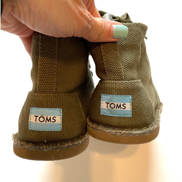 TOMS Desert Botas Chukka Boots Army Green Men's 7/Women's 8.5 - Picture 7 of 9